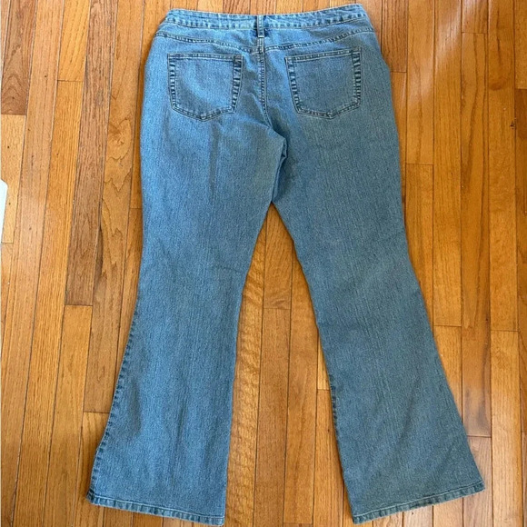 Zoey Beth Y2K Lace Up Tie Flare Jeans Size 13/14 - Picture 2 of 11